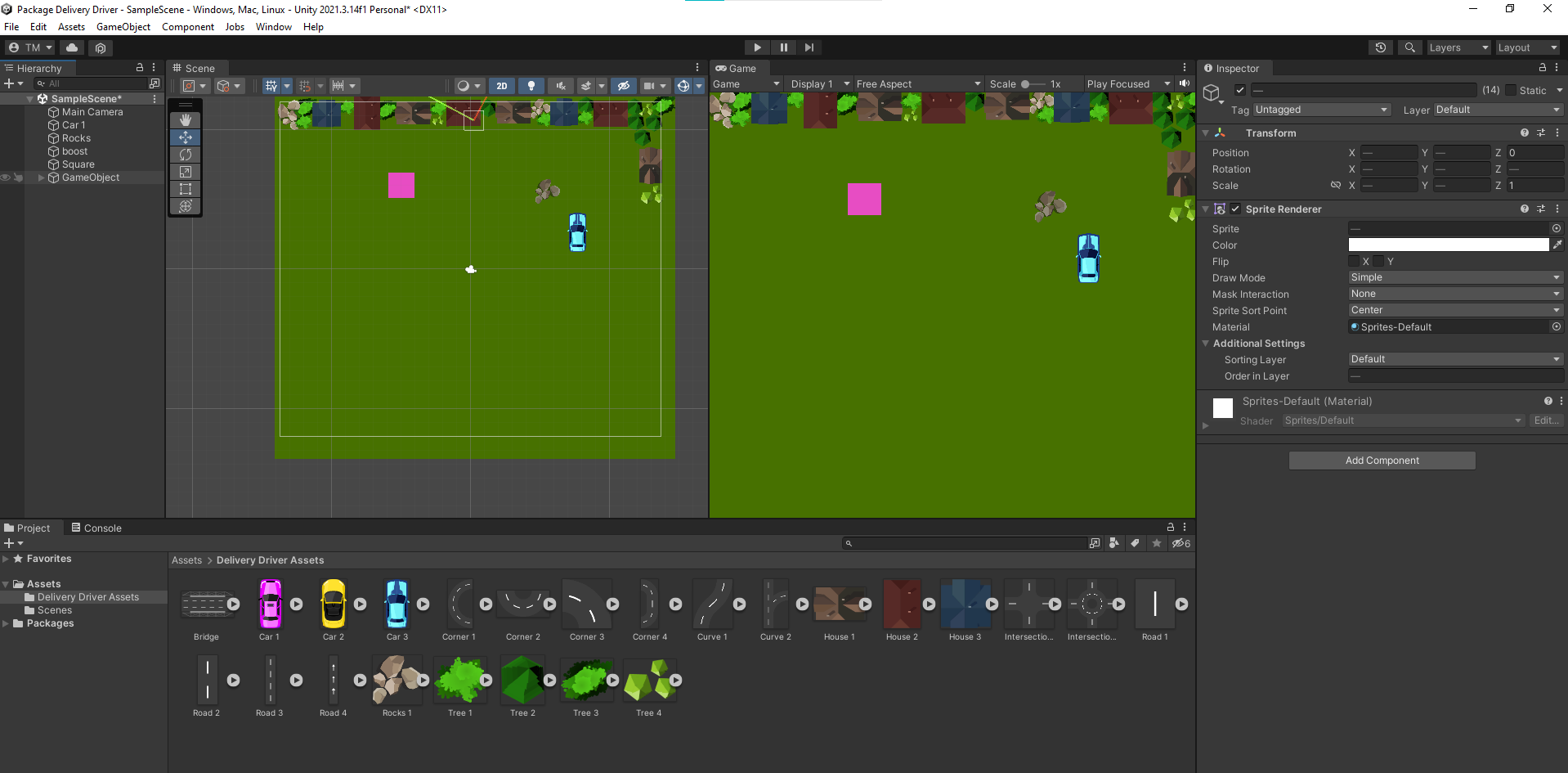 Later work for Driver game